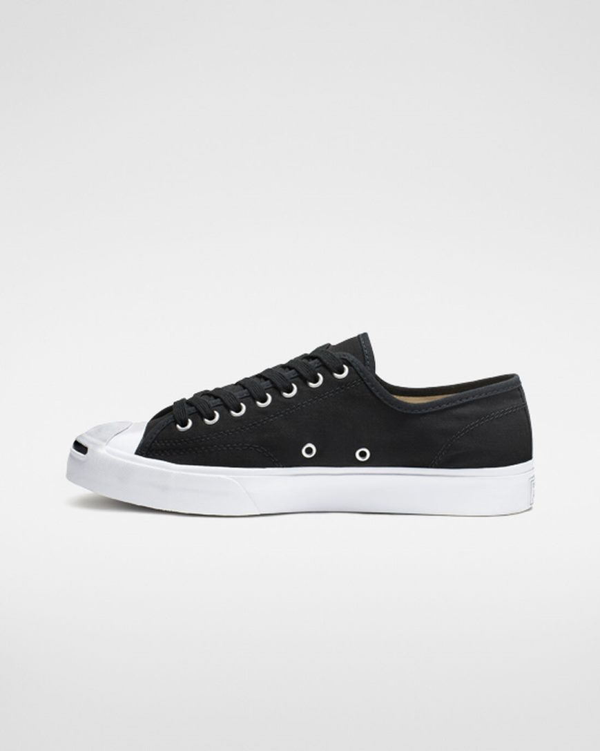 Tenis Converse Jack Purcell Lona Cano Baixo Feminino Pretas Branco Pretas | PT M07P018